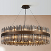 Eckington 1000 Round Pendant in Matt Bronze with Smoked Glass Rods