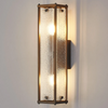 Scarva IP44 400mm Rectangular Wall Light in Bronze with Clear Diamond Glass