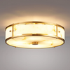 Scarva IP44 400mm Round Ceiling Light in Brass with Brown Faux Alabaster