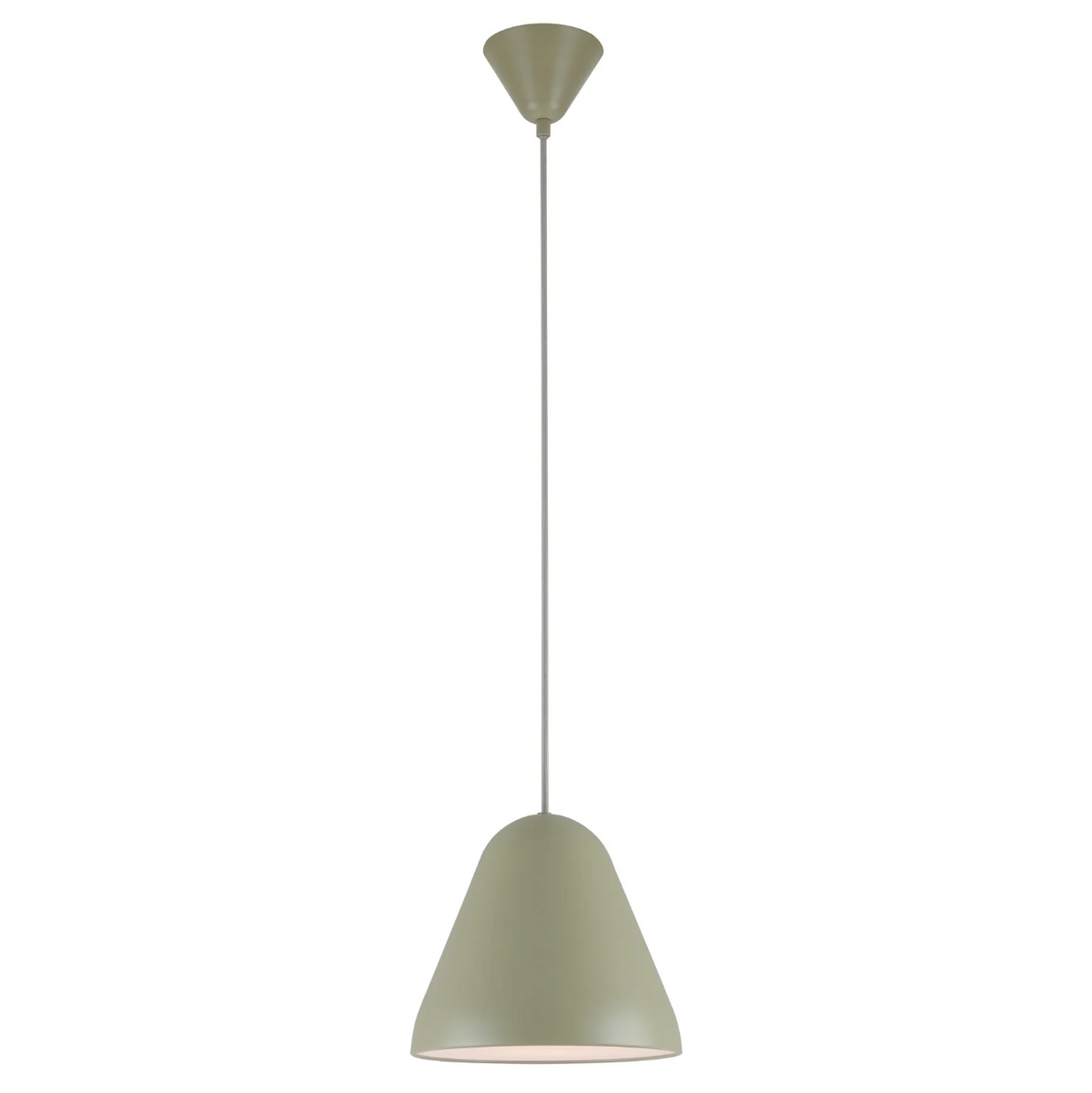 Tudeley 220mm Single Drop Pendant in Matt Green