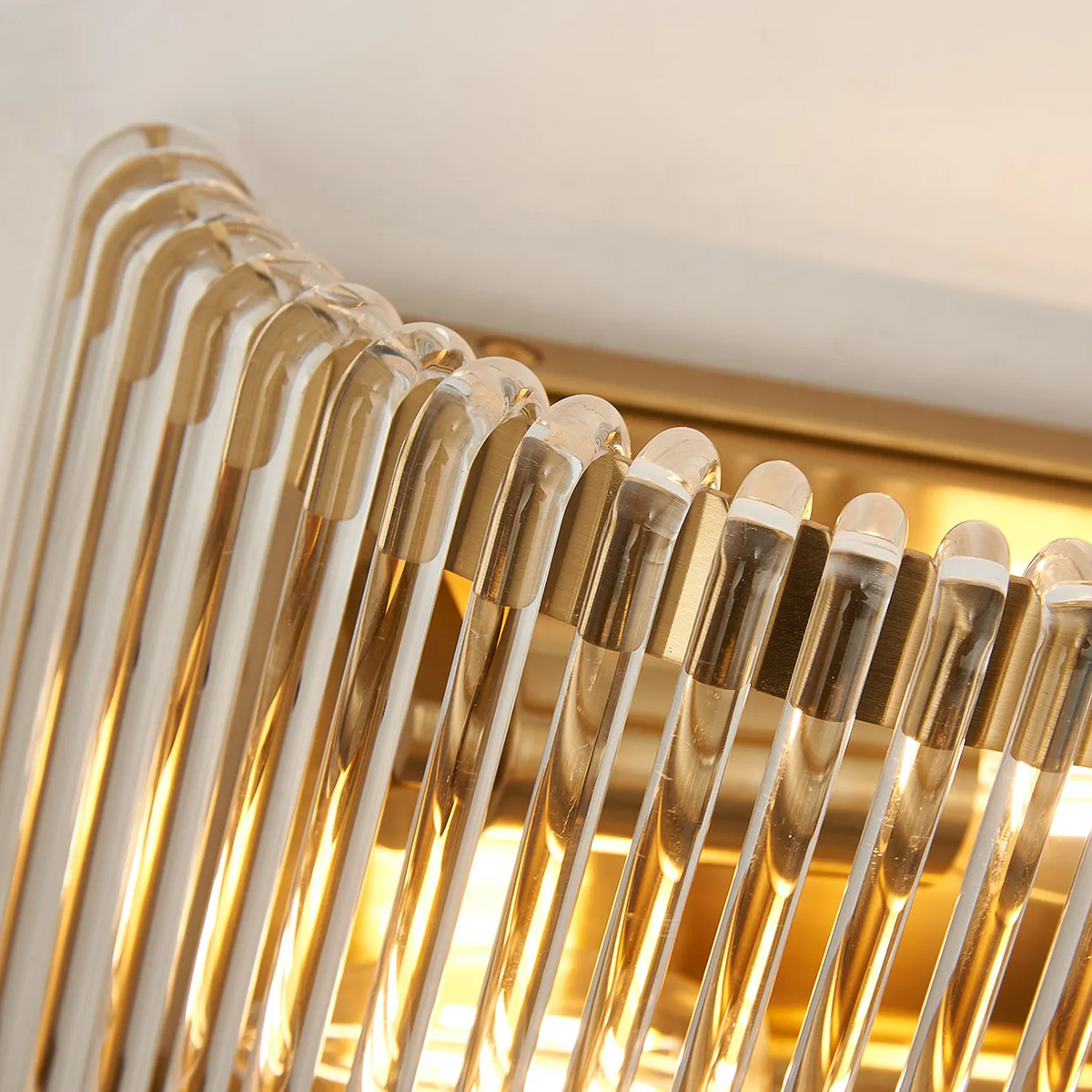Jevington Small Wall Light in Brass with Clear Glass