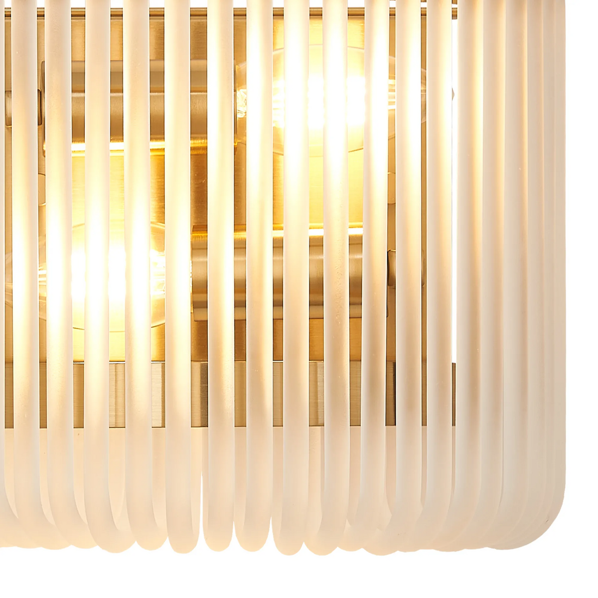 Jevington Small Wall Light in Brass with Frosted Glass