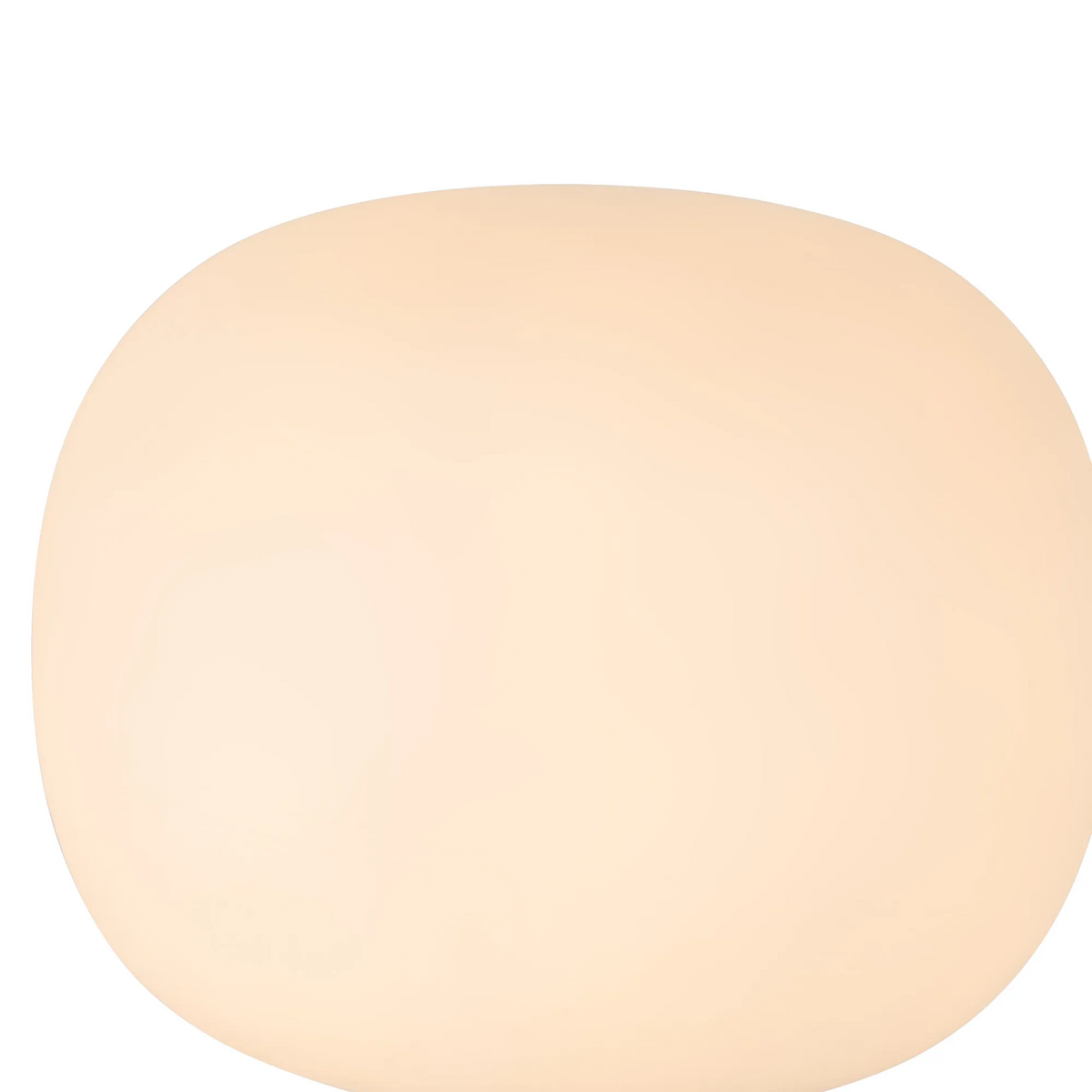 Milton Small Oval Ball Table Lamp in Satin White & Frosted White Shade