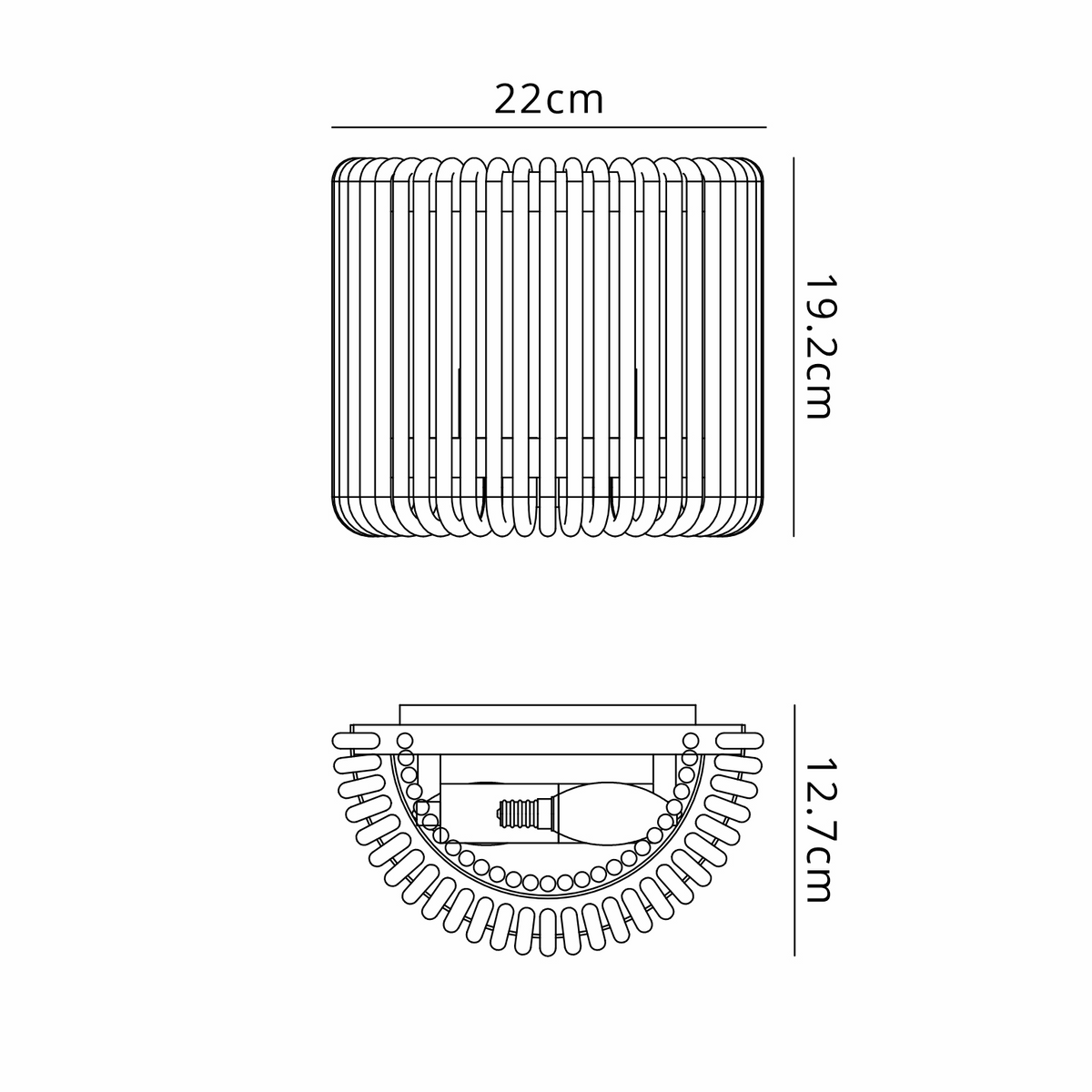 Jevington Small Wall Light in Black with Smoked Glass