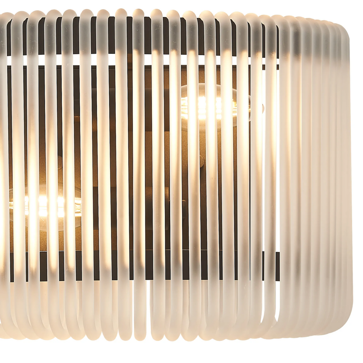 Jevington Medium Wall Light in Black with Frosted Glass
