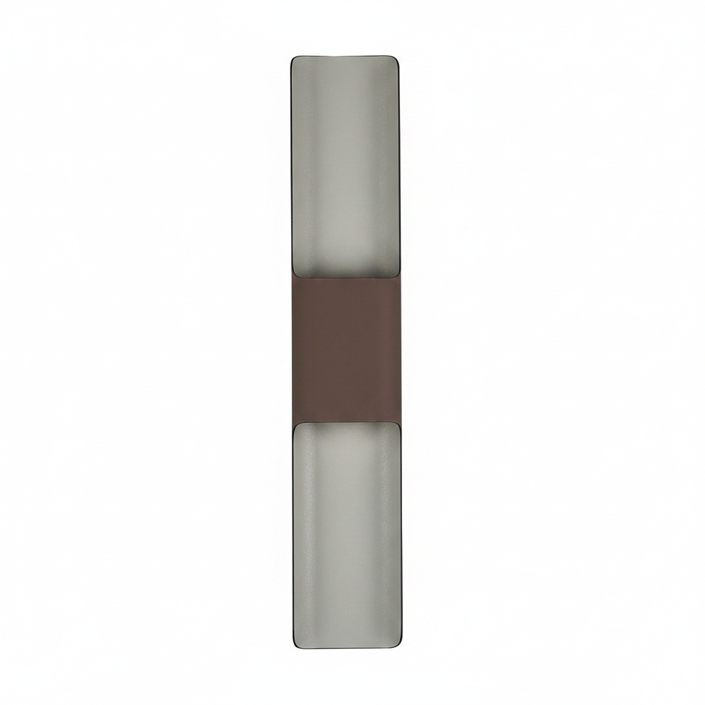 Jesmond 670 IP65 Exterior LED Wall Light in Cacao with Even Open Curve Shade