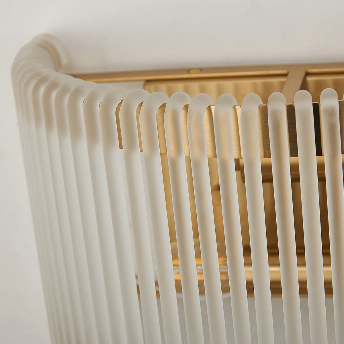 Jevington Medium Wall Light in Brass with Frosted Glass