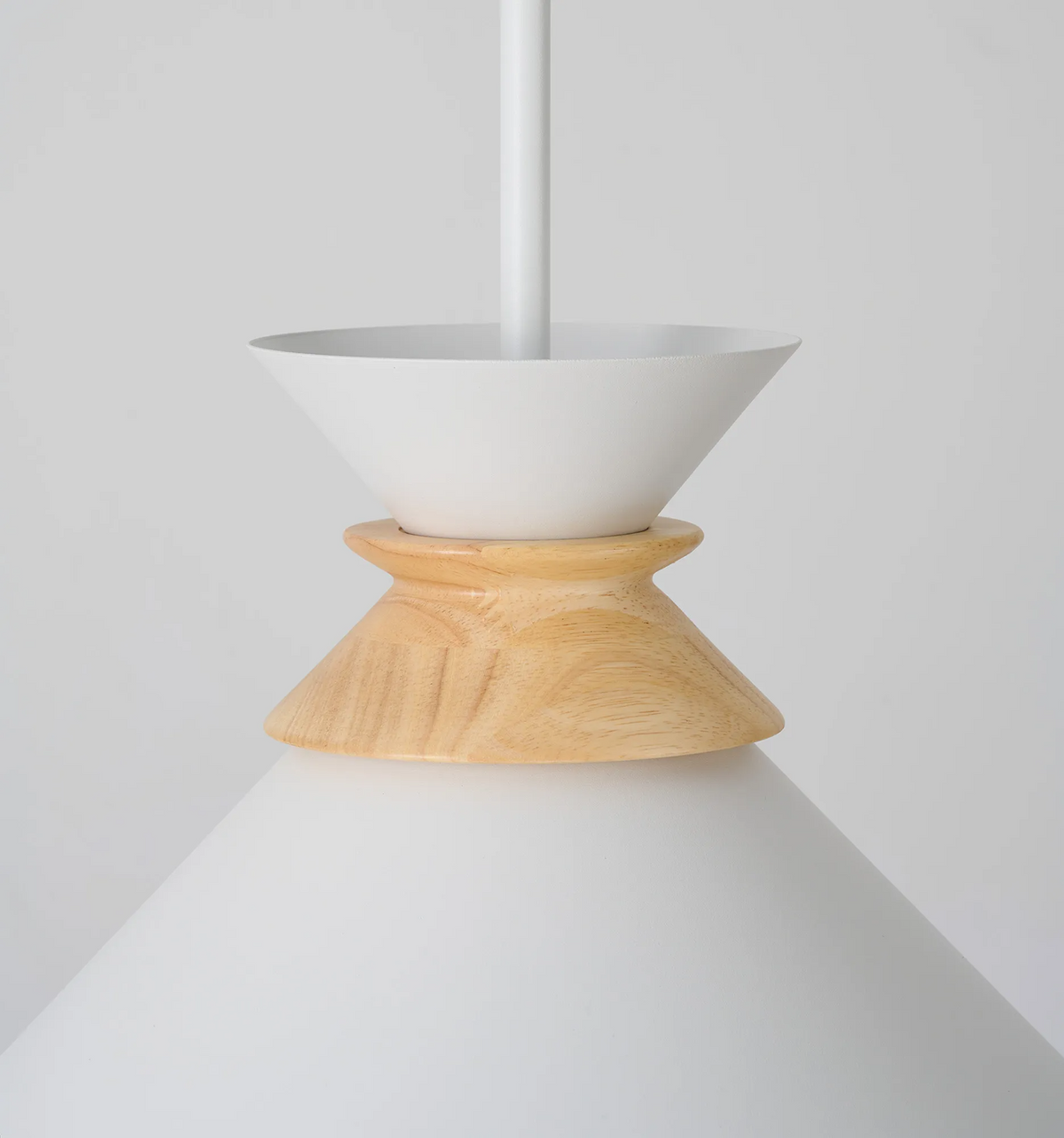 Cargan Single Drop Pendant in Satin White
