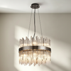 Eckington 400 Round Pendant in Black Chrome with Clear Glass Rods