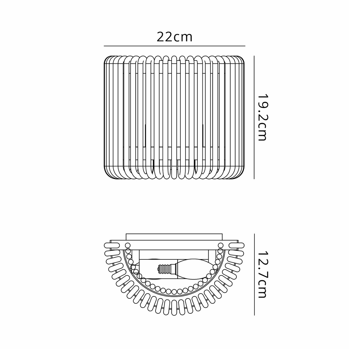 Jevington Small Wall Light in Black with Frosted Glass