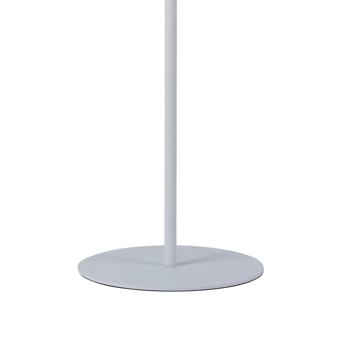 Milton Medium Oval Ball Floor Lamp in Satin White & Frosted White Shade