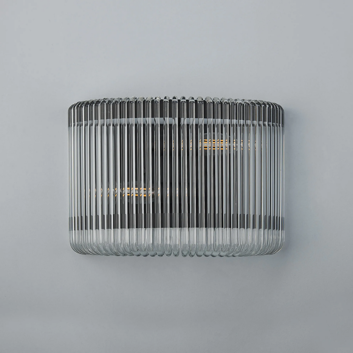Jevington Medium Wall Light in Black with Clear Glass