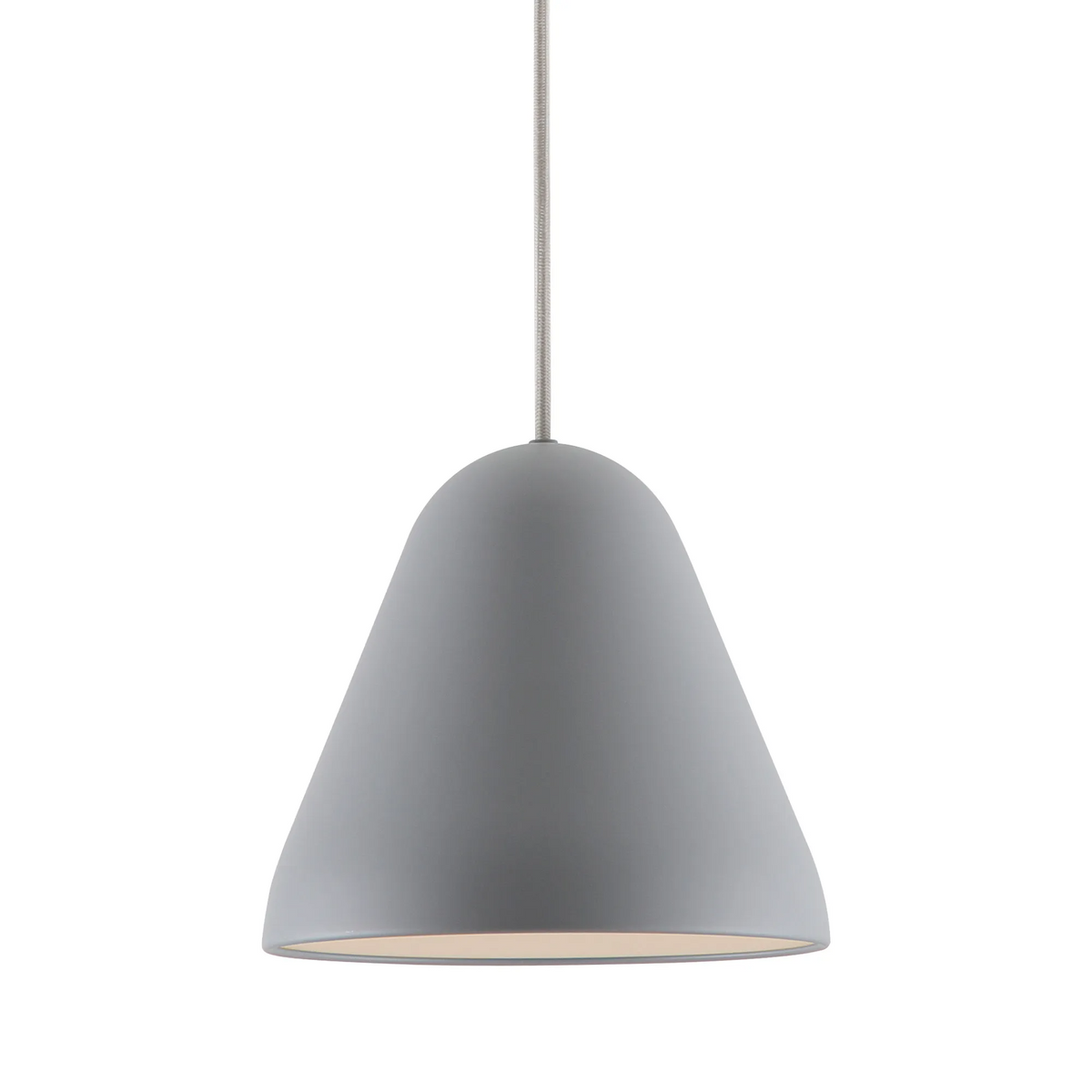 Tudeley 220mm Single Drop Pendant in Matt Grey