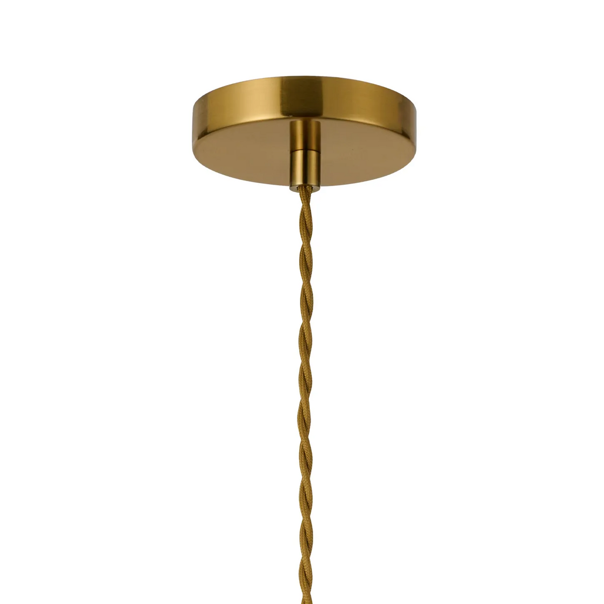 Milton Small Oval Ball Pendant in Aged Brass & Frosted White Shade