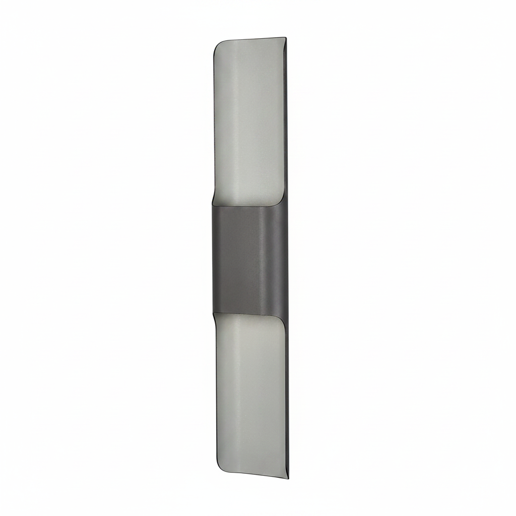 Jesmond 670 IP65 Exterior LED Wall Light in Anthracite with Even Open Curve Shade