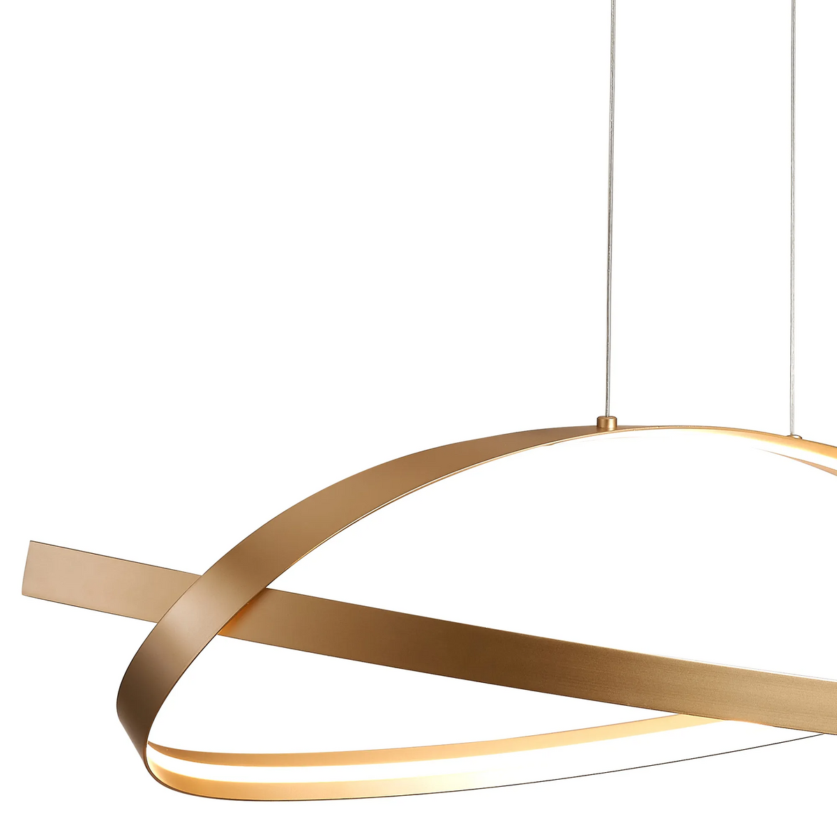 Amble Loop Dimmable LED Linear Pendant in Gold