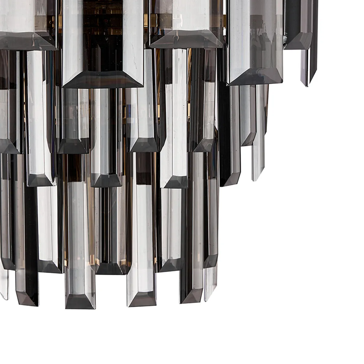 Velator Wall Light in French Gold with Smoked Crystal Glass