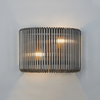 Jevington Medium Wall Light in Black with Smoked Glass