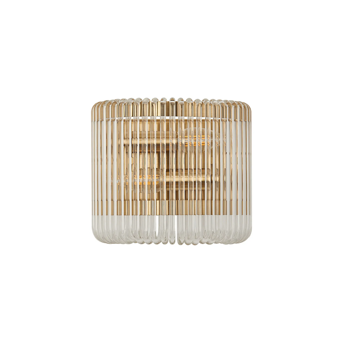 Jevington Small Wall Light in Brass with Clear Glass