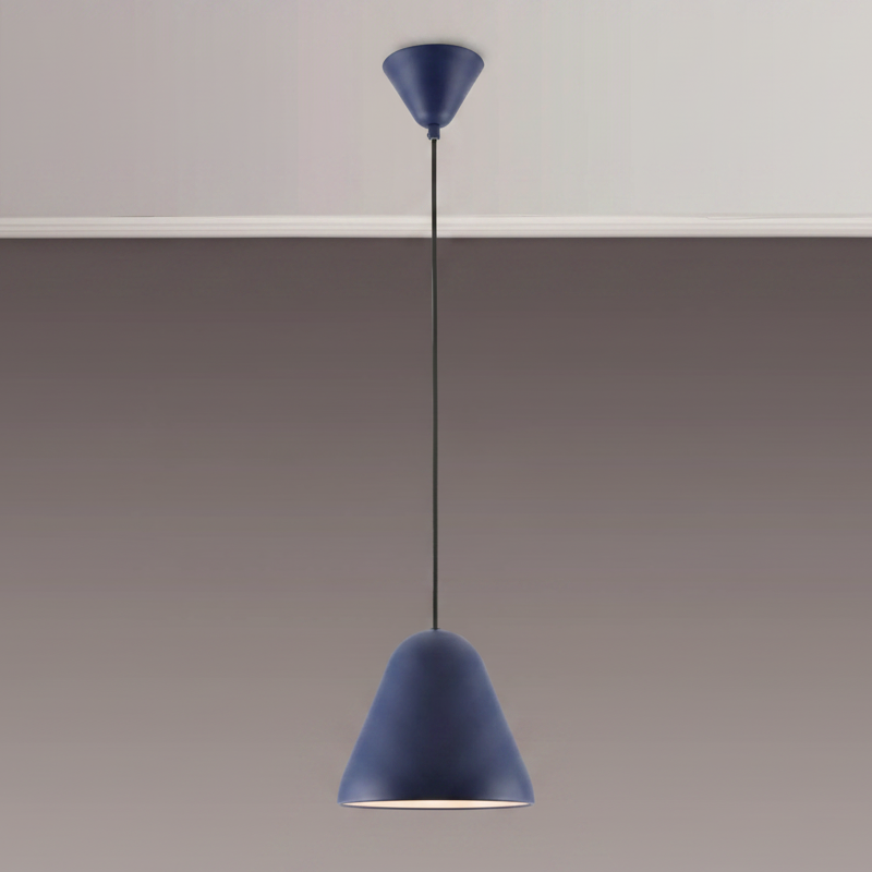 Tudeley 220mm Single Drop Pendant in Blue