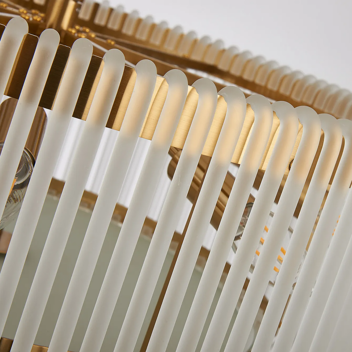 Jevington 600mm Pendant or Semi Flush in Brass with Frosted Glass