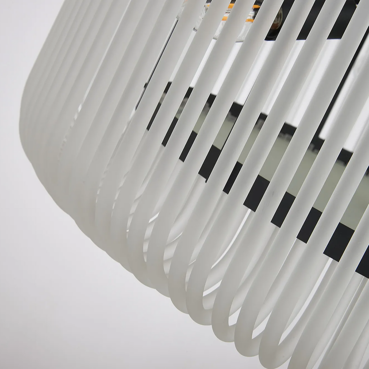 Jevington 600mm Pendant or Semi Flush in Black with Frosted Glass