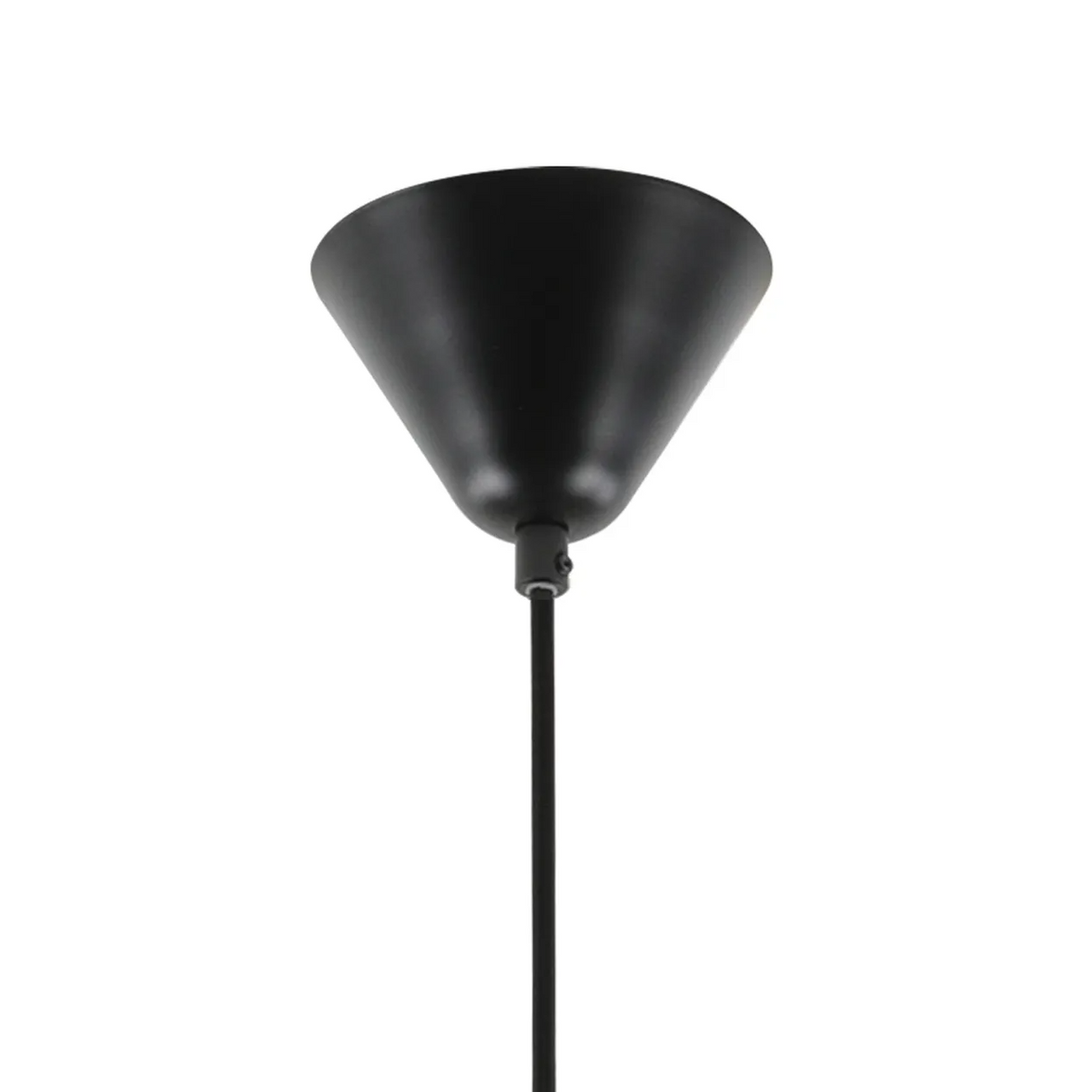 Tudeley 220mm Single Drop Pendant in Matt Black