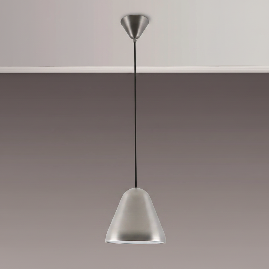Tudeley 220mm Single Drop Pendant in Gunmetal