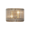 Jevington Medium Wall Light in Brass with Smoked Glass