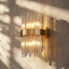 Eckington Wall Light in Brass with Cognac Glass Rods
