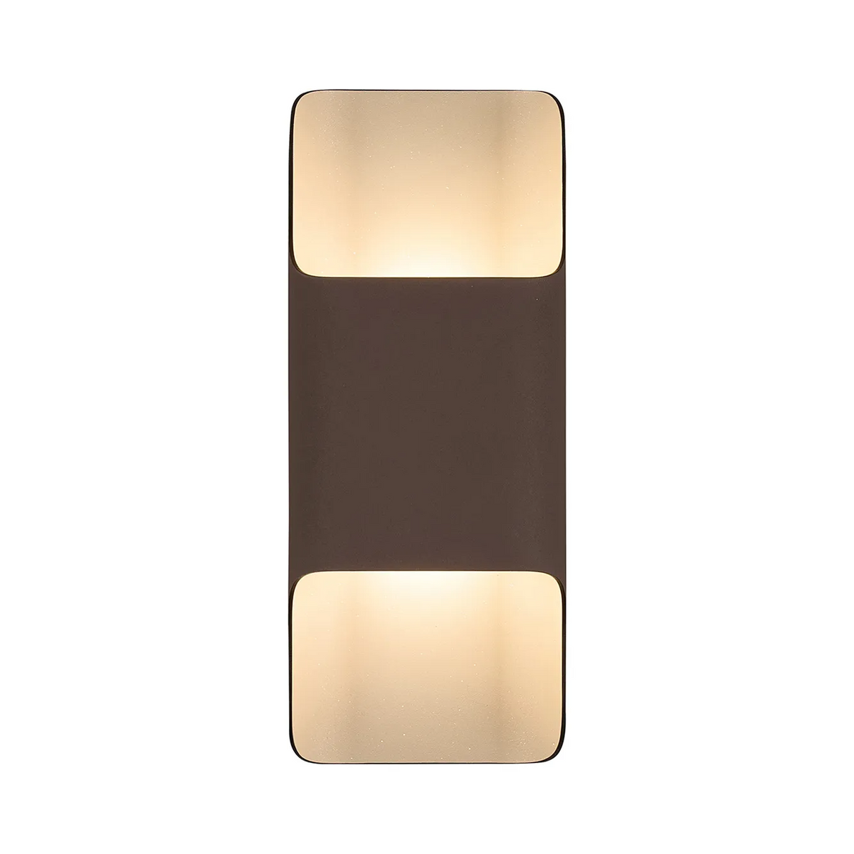 Jesmond 305 IP65 Exterior LED Wall Light in Cacao with Even Open Curve Shade