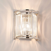Torrington IP44 Wall Light in Polished Nickel with Clear Crystals