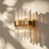 Eckington Wall Light in Brass with Clear Glass Rods