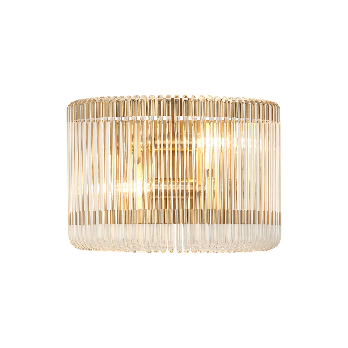 Jevington Medium Wall Light in Brass with Clear Glass