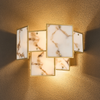 Glazeley Switched Wall Light with Faux Alabaster