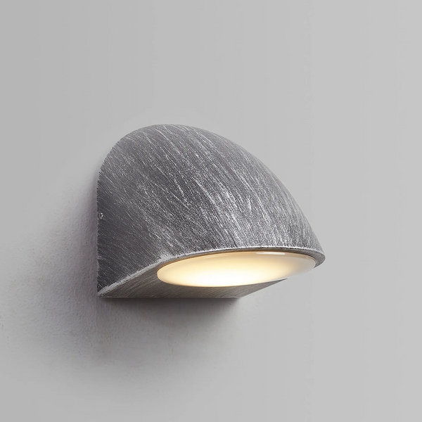 Kelso IP54 Exterior Wall Light in Black & Brushed Silver