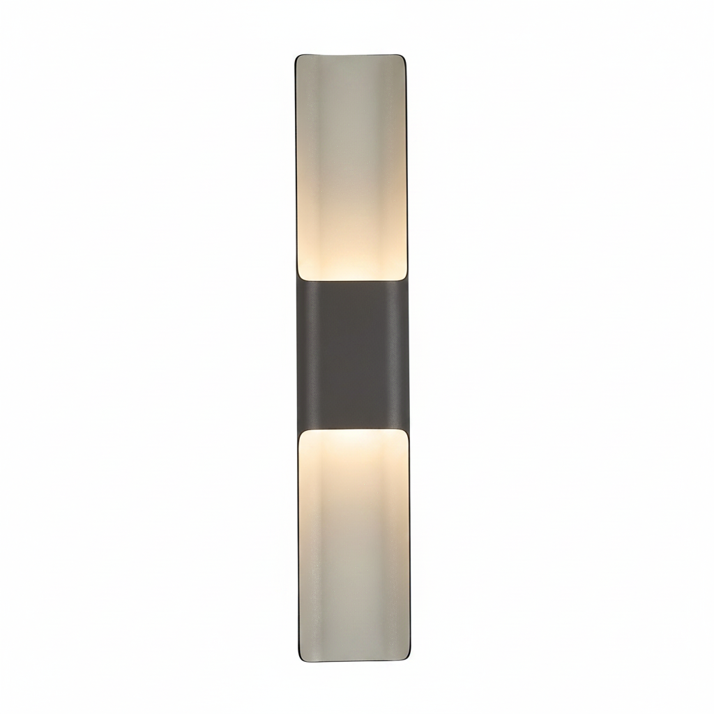 Jesmond 670 IP65 Exterior LED Wall Light in Anthracite with Even Open Curve Shade