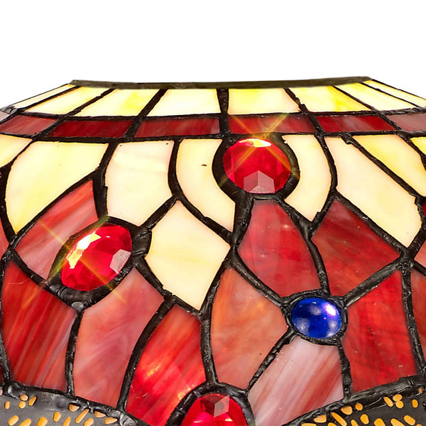 Loddiswell Tiffany 30cm Shade Only in Purple Pink and Crystal