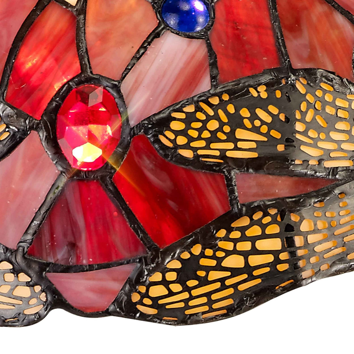 Loddiswell Tiffany 30cm Shade Only in Purple Pink and Crystal