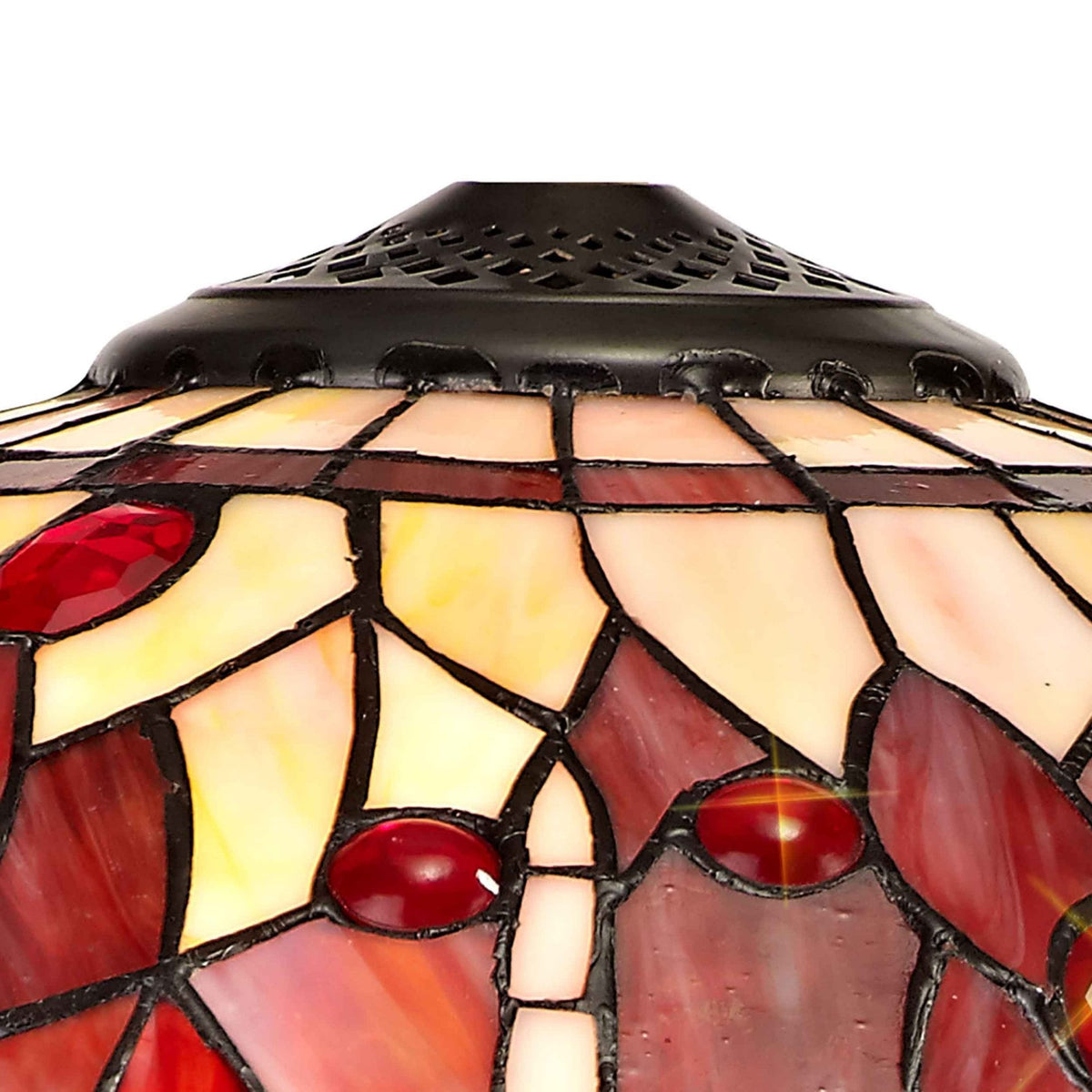 Loddiswell Tiffany 40cm Shade Only in Purple Pink and Crystal