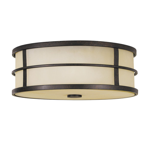 Fusion Three Light Flush Mount in Grecian Bronze