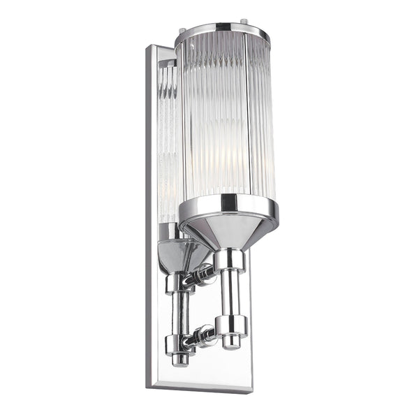 Paulson IP44 Single Wall Light in Polished Chrome