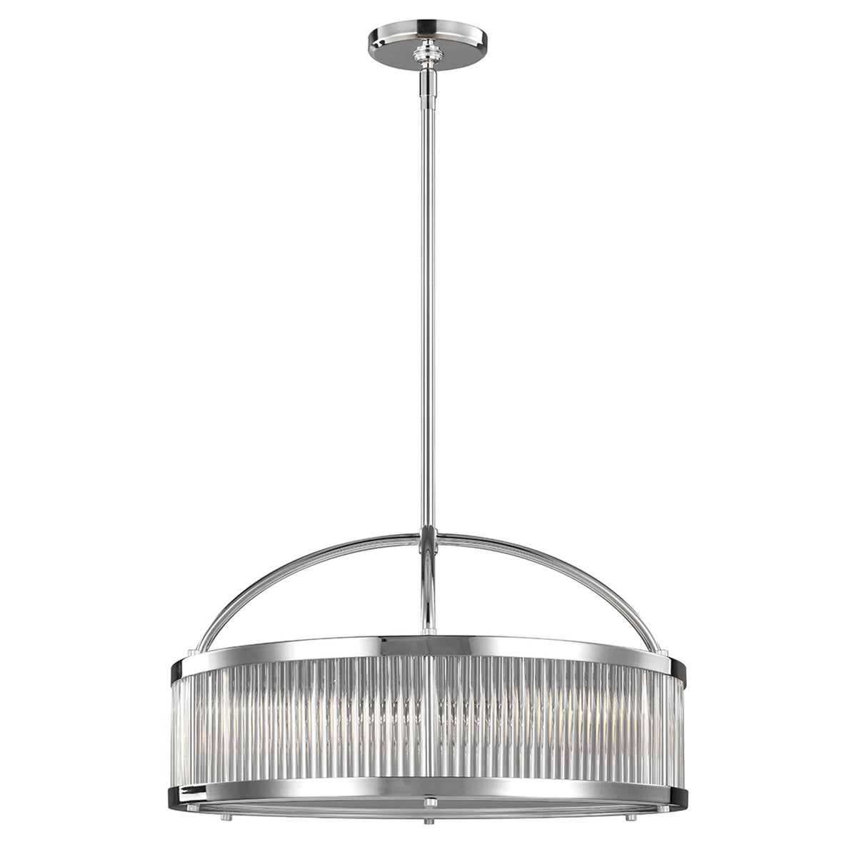 Paulson Six Light IP44 Pendant in Polished Chrome