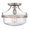 Penn Station Semi Flush Light in Brushed Nickel