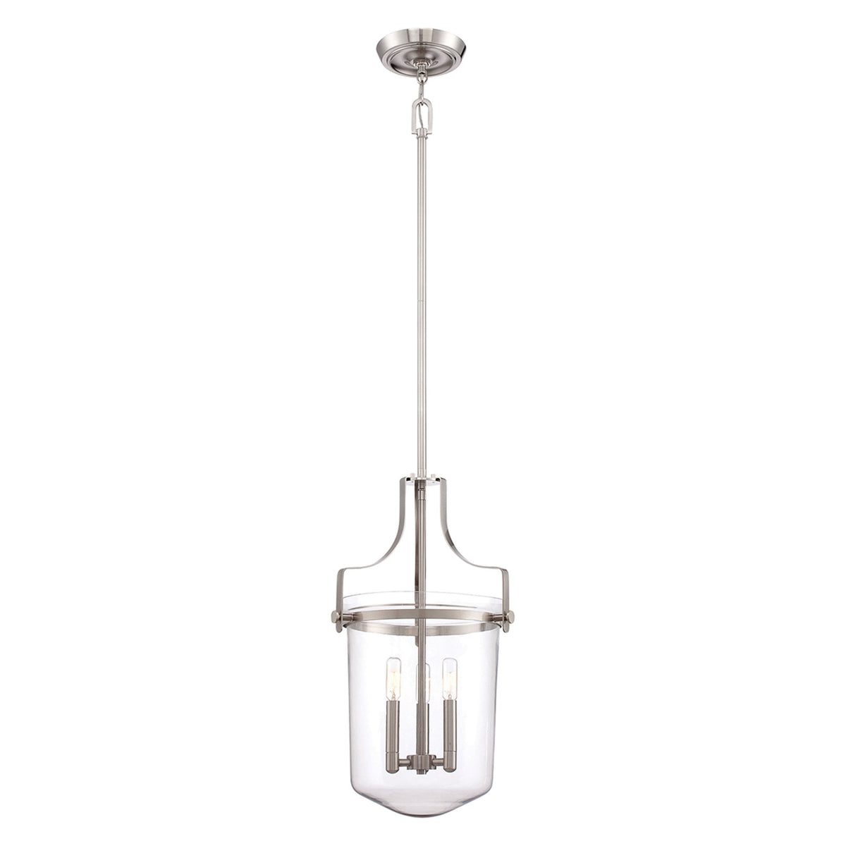 Penn Station Medium Pendant Light in Brushed Nickel