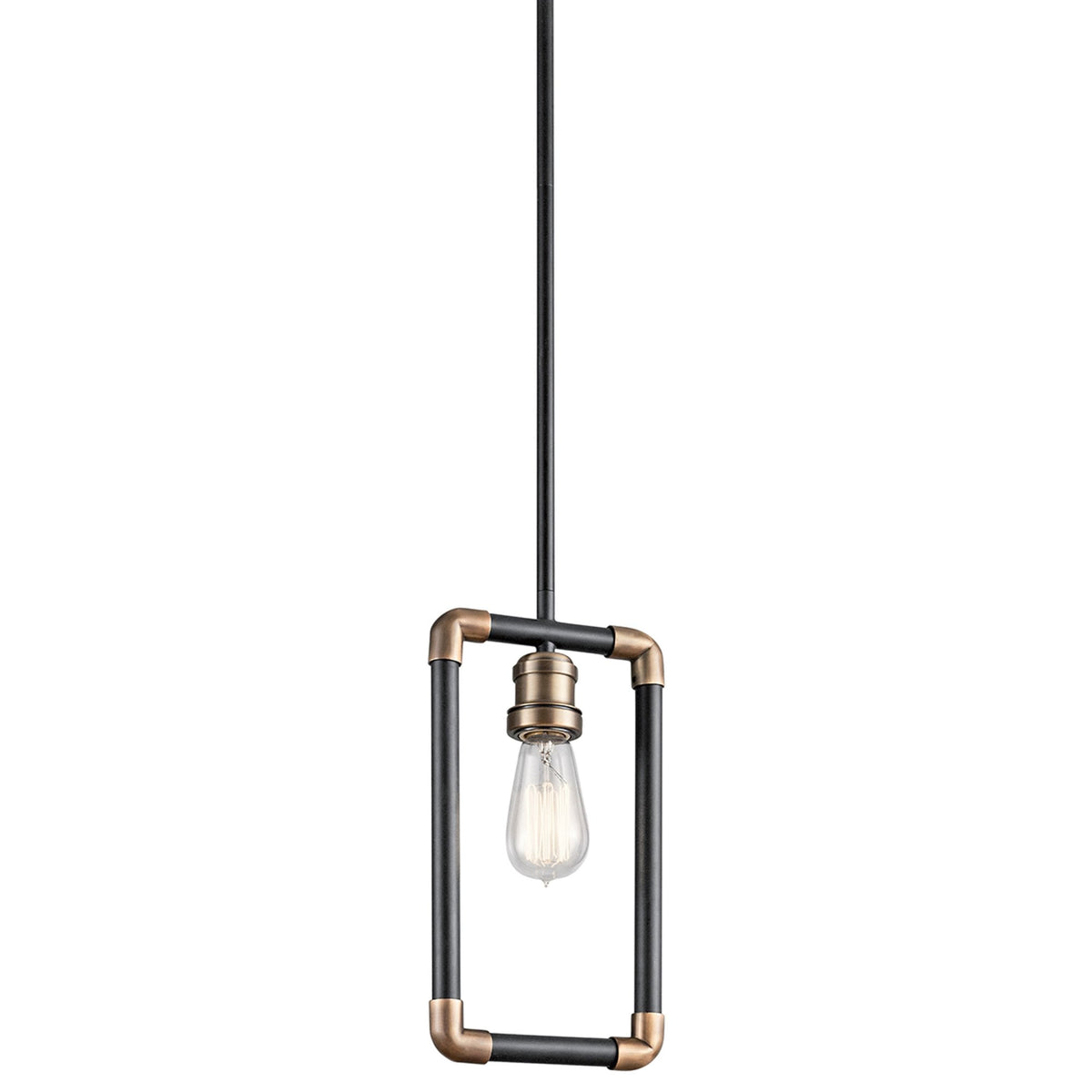 Imahn Mini Pendant in Black & Natural Brass