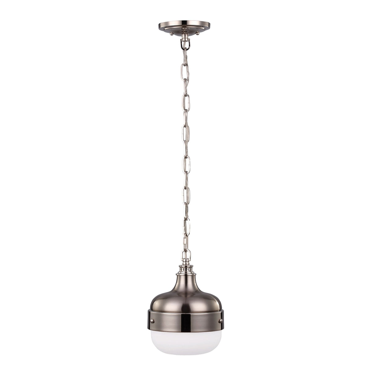 Cadence Mini Pendant in Polished Nickel & Brushed Steel