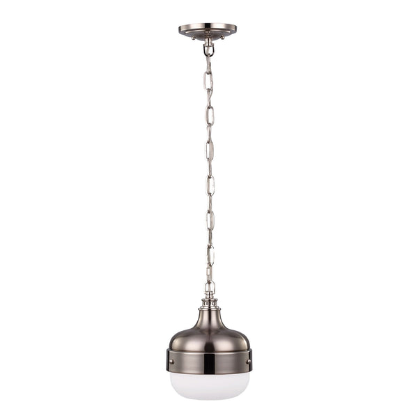 Cadence Mini Pendant in Polished Nickel & Brushed Steel