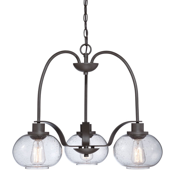 Trilogy Three Light Chandelier in Old Bronze