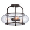 Trilogy Three Light Medium Semi-Flush in Old Bronze